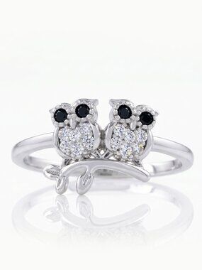 Owl Ring, 925 Sterling Silver Charmed Aroma Size 7